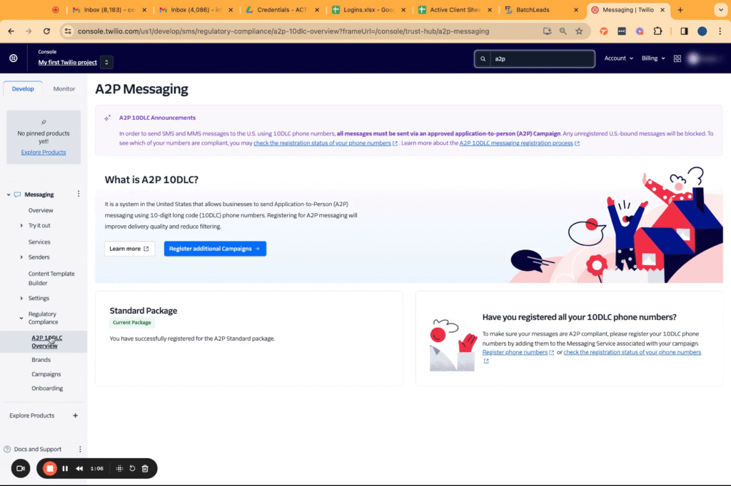 Twilio error 21610 in Go High Level message log