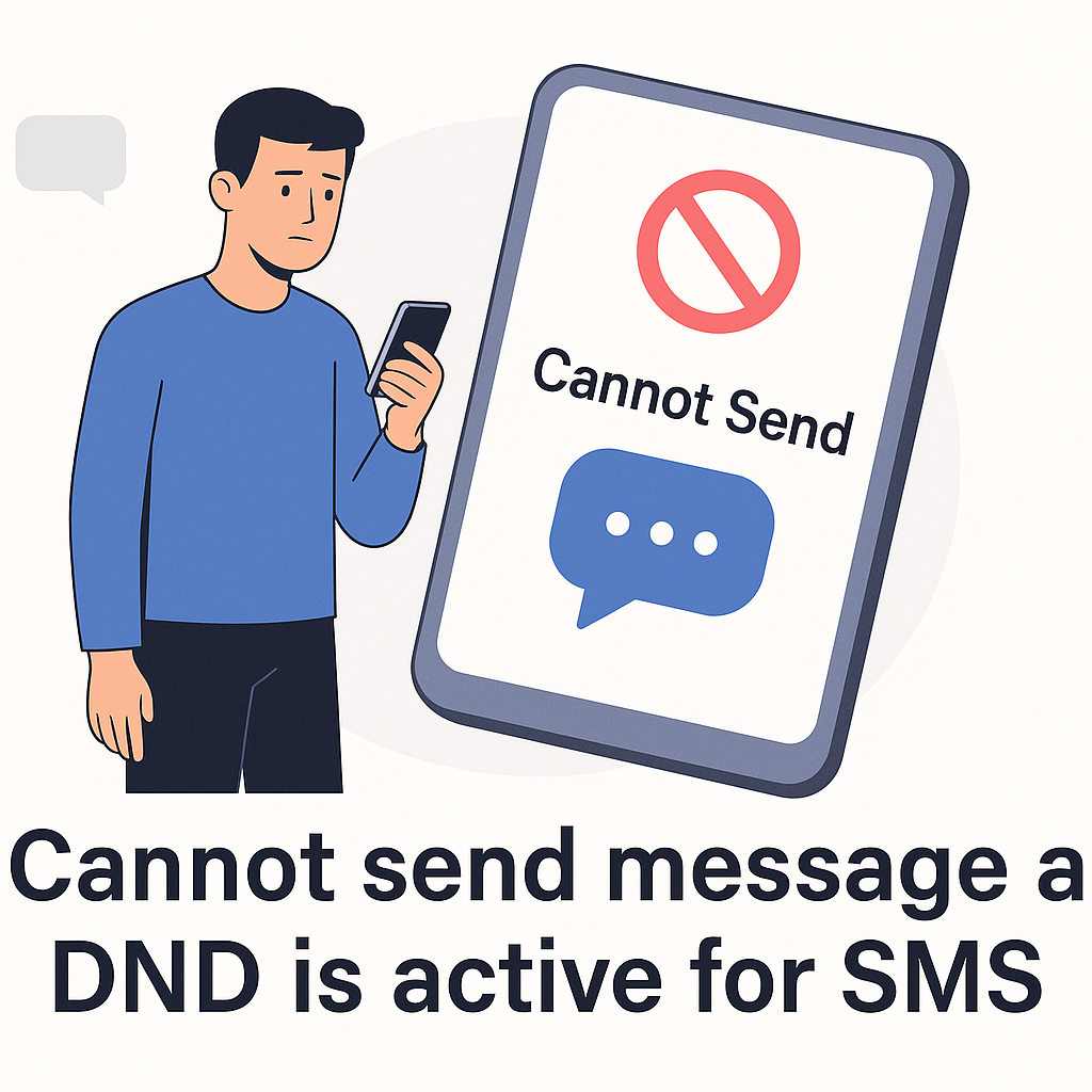 cannot send message as DND is active for SMS