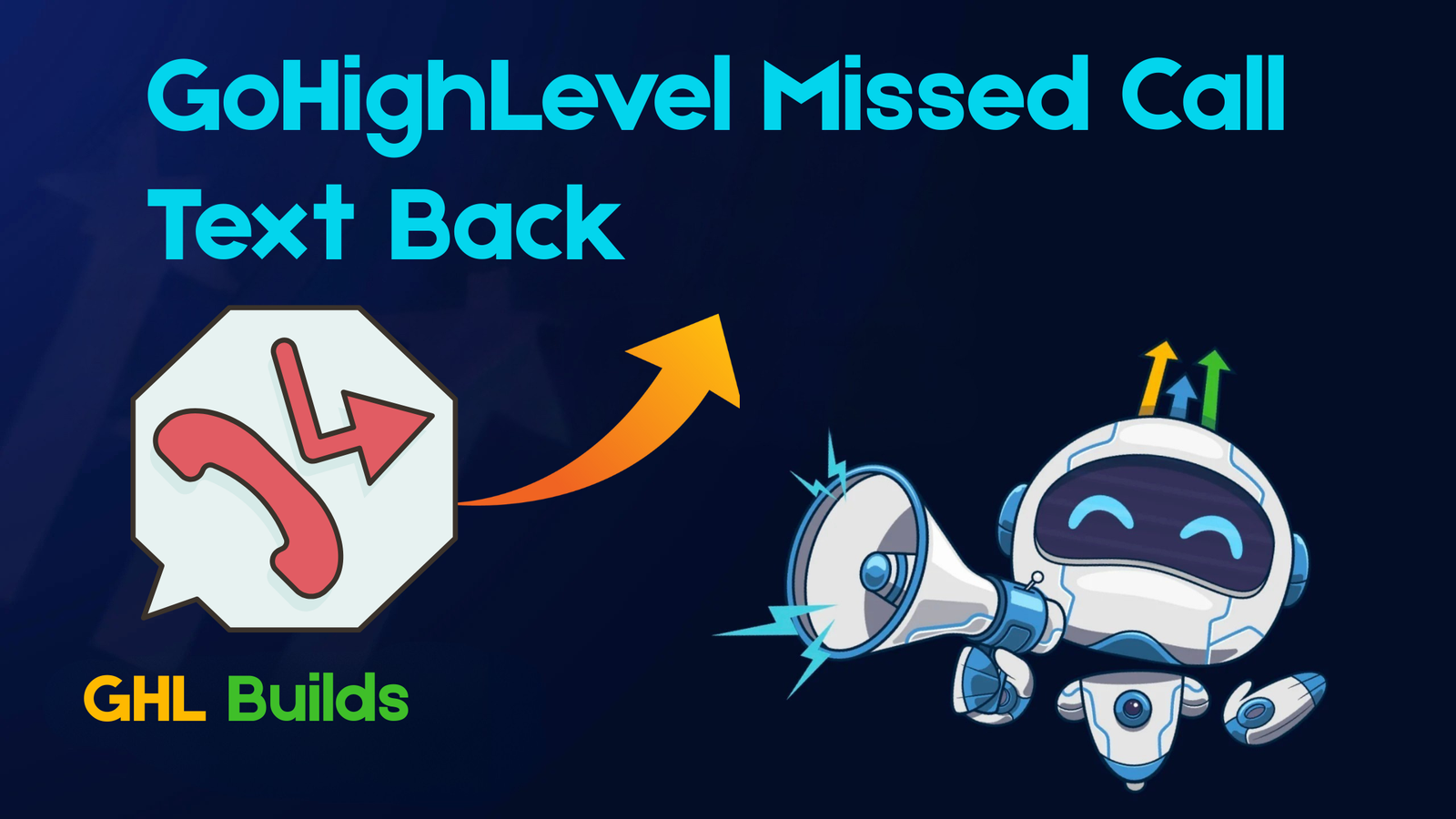 Missed call text back settings in GoHighLevel phone number menu