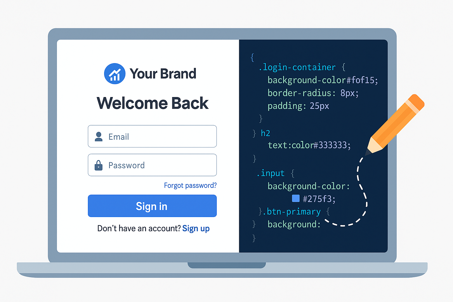 GoHighLevel Login Page with Custom CSS