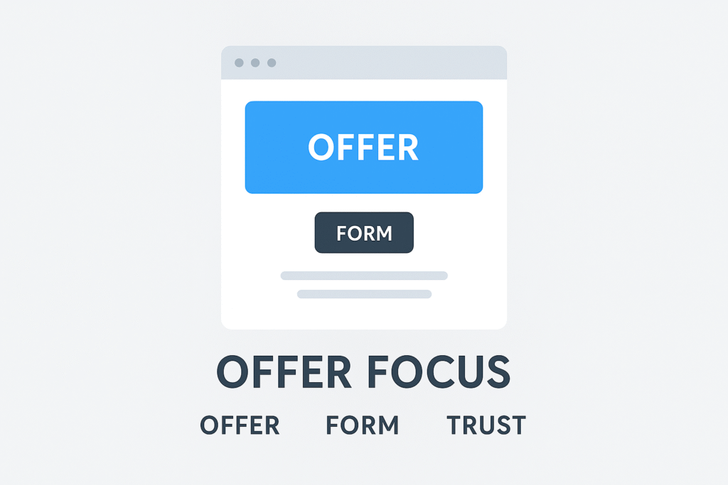 Focused offer and friction light capture visual