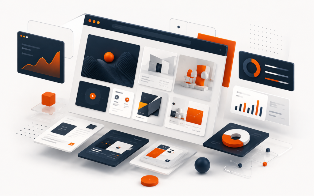 Collection of GoHighLevel website and funnel designs built by Go High Level USA
