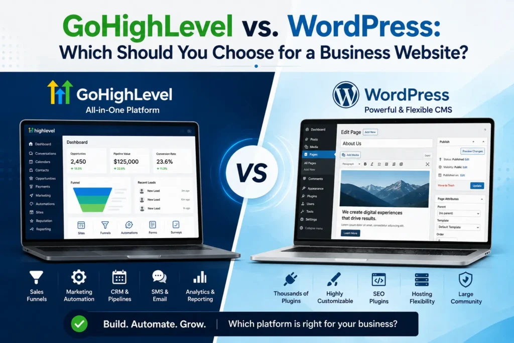 GoHighLevel Website vs WordPress