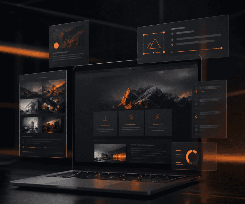 Custom GoHighLevel website design shown on a laptop screen