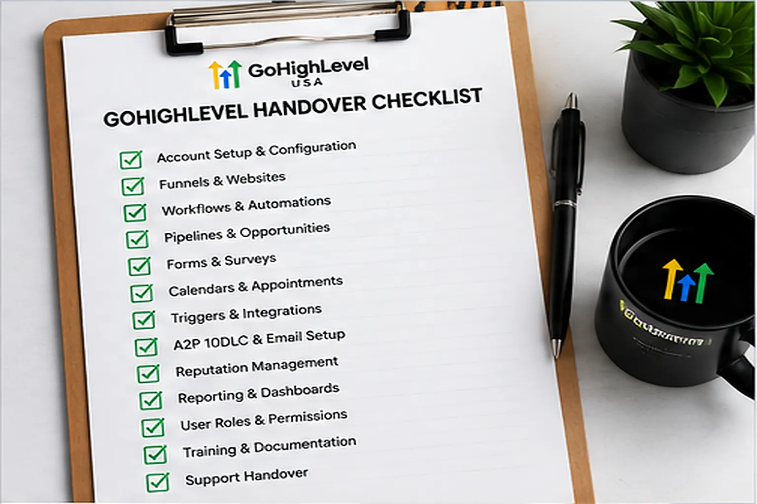 Handover checklist a GoHighLevel expert should deliver on the final day