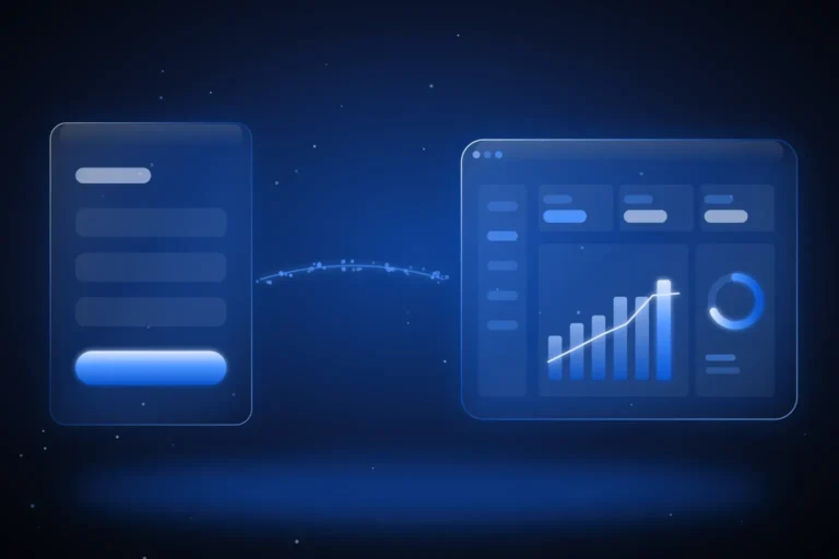 GoHighLevel Make.com integration connecting a form to a CRM dashboard