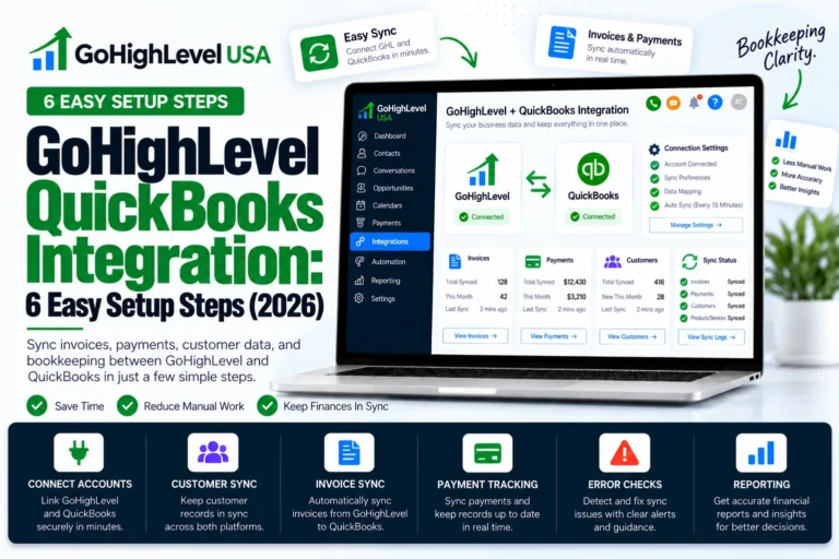 gohighlevel quickbooks integration guide for US service businesses