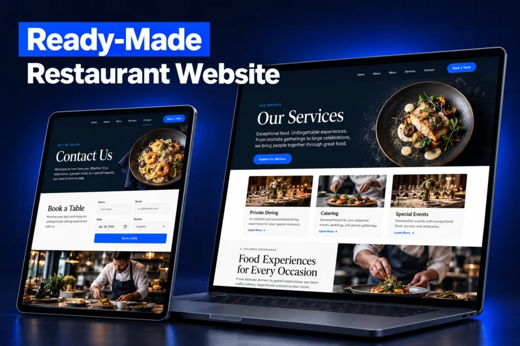 Ready-made restaurant website pages from the GoHighLevel Restaurant snapshot