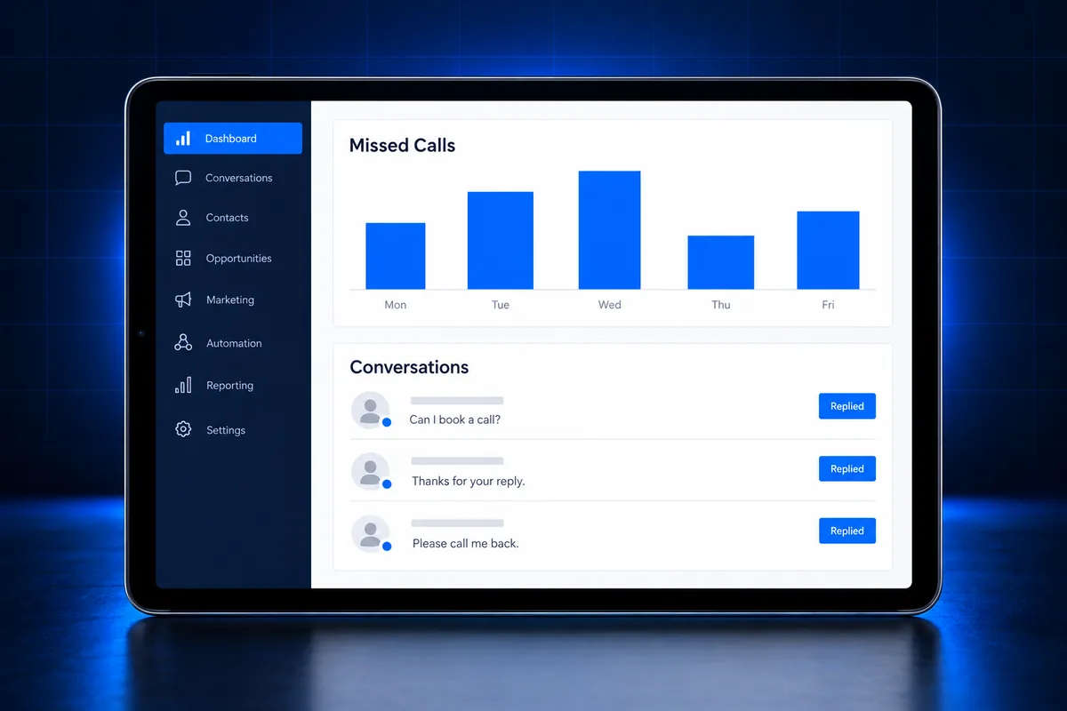 report of missed calls answered by text to measure missed call text back value
