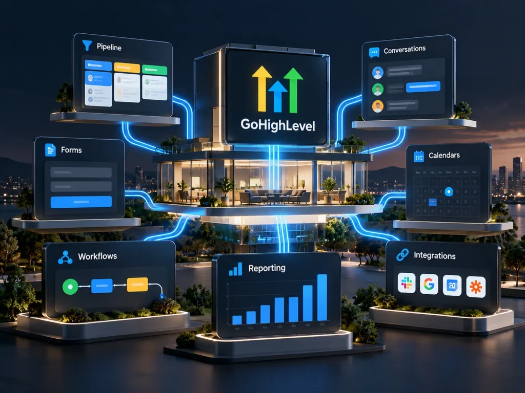 About us GoHighLevel system illustration